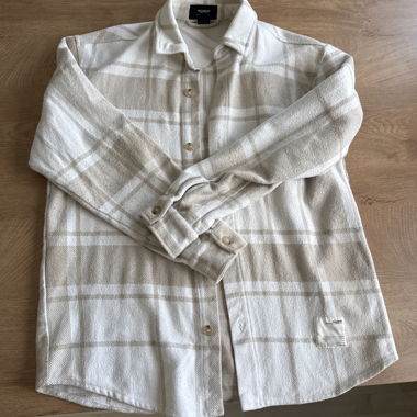 Plaid button-up shirt