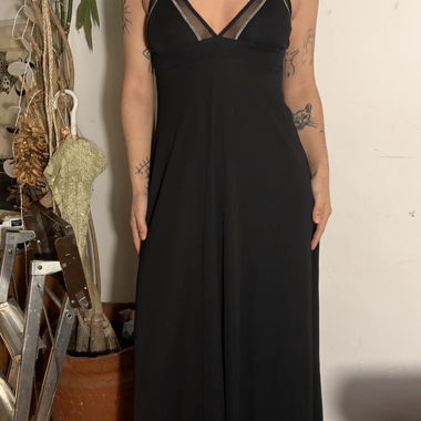 vestito nero lungo