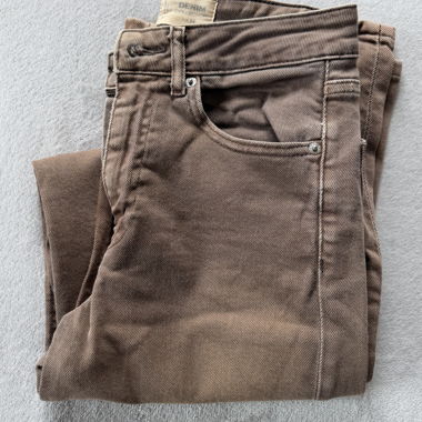Jean marron taille haute / brown jeans wide leg