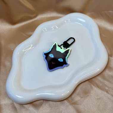 Handmade cat acrylic keychain