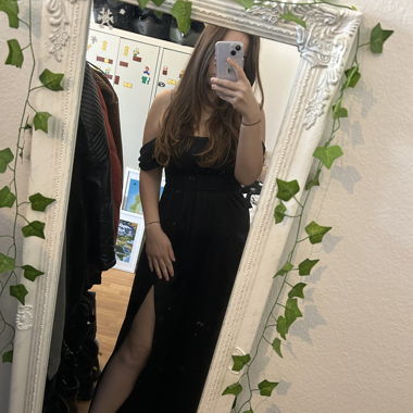 NA-KD x Pamela Reif black maxi dress