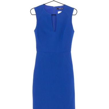 Robe fourreau bleue Mango
