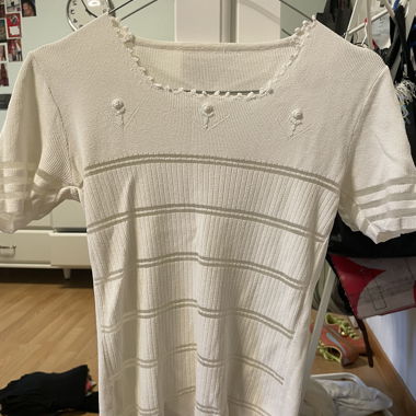 Vintage, Summertop mit Stickerei, Grösse S/M