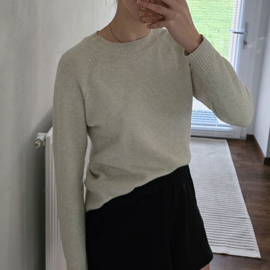 Pull beige crème S