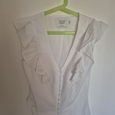 Blouse blanche à volants