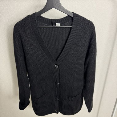 Cardigan en tricot noir H&M