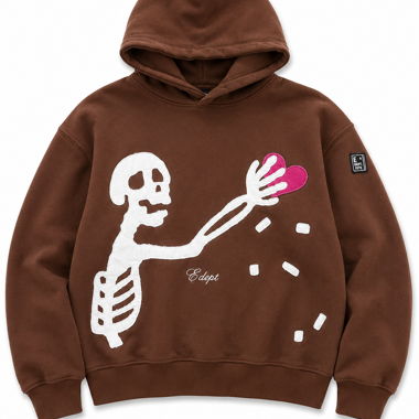 Brown Skeleton Hoodie