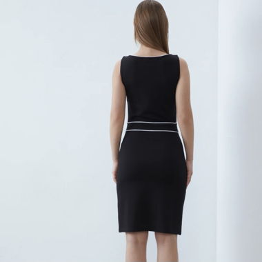 Robe fourreau noir et blanche