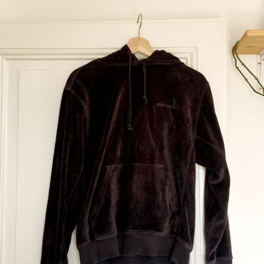 Hoodie en velours noir