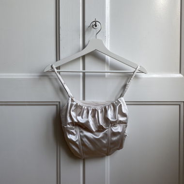 Shiny White Bustier Top Missue
