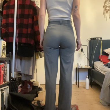 Pantalone in stoffa grigio