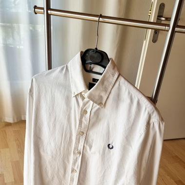 Fred Perry Hemd L Slim Fit (Weiss)