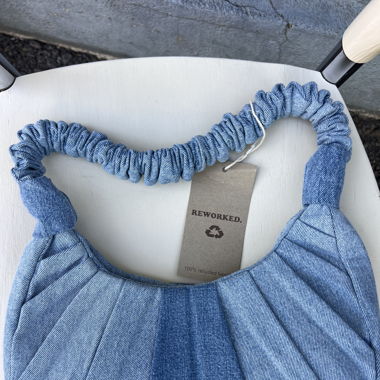 Up cycled patchwork denim bag 