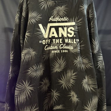 Vans Sweatshirt L – Schwarz mit Palm-Print