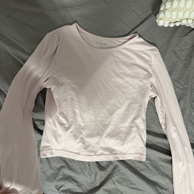 SHEIN Pink Long-Sleeve Shirt