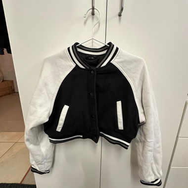 H&M Varsityjacke schwarz und weiss