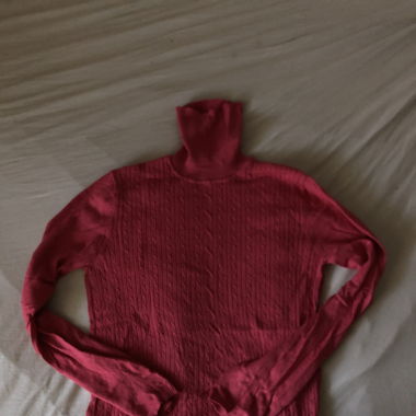 turtleneck top pink