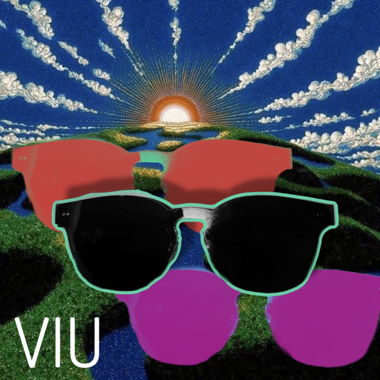Lunettes de soleil noires VIU avec étui