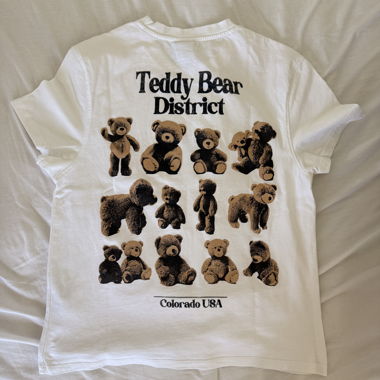 T-shirt Bershka con Teddy Bear bianco