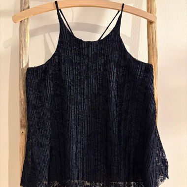 Dark blue top with spaghetti straps