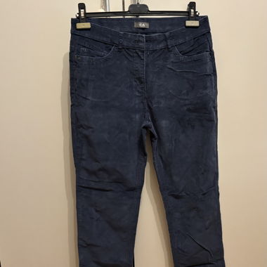 Blaue Slim-Fit-Cordhose