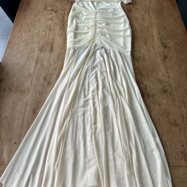 Elegantes Abendkleid Gr. 34, Creme, neuwertig