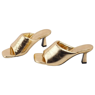 Sandro Gold Mules