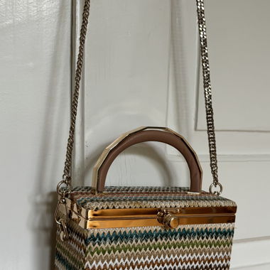 Bast Handtasche farbig