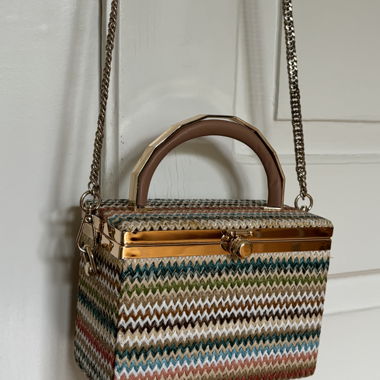 Borsa colorata in paglia