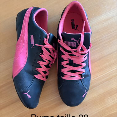 Sneakers Puma nero e rosa taglia 39