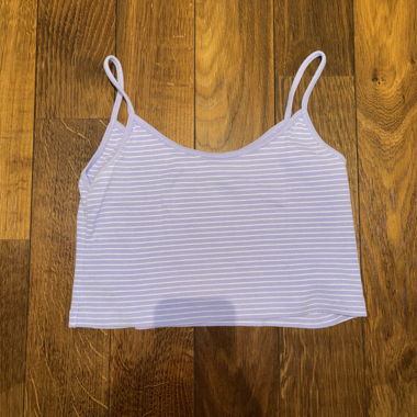 Brandy Melville lilac tank top with white stripes