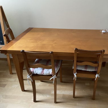 Wunderschöner Holztisch mit 6 Stühlen 