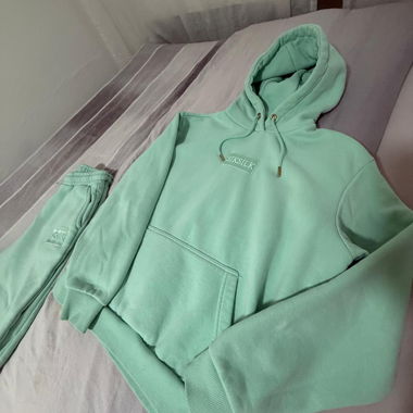 Mintgruenes Hoodie-Set