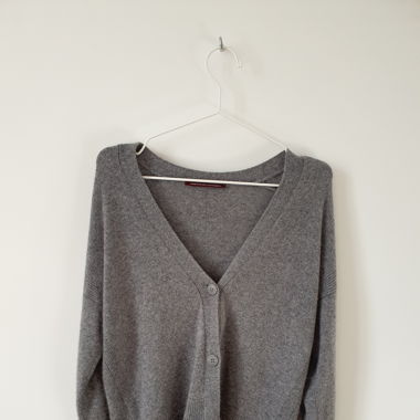 100% Kaschmir Cardigan hellgrau