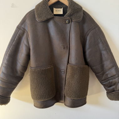 Giacca shearling marrone Pull&Bear
