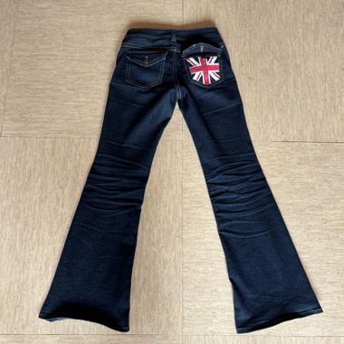 Jeans a zampa Union Jack