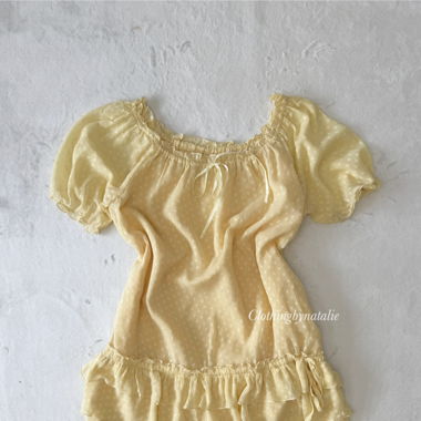 Japanisches Gelbes Chiffon-Babydoll (M)