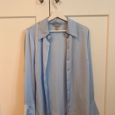 H&M Light blue satin blouse
