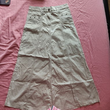Jupe longue beige vintage Y2K