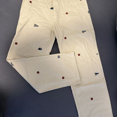 Zara chinos beiges brodés EUR 38