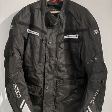 Giacca moto in tessuto IXS nera