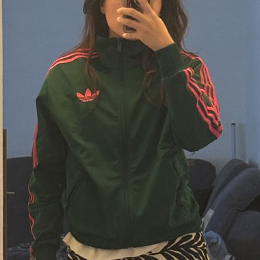 Adidas Training Jacket Green-Pink - XS