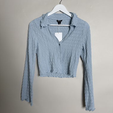 Top testurizzato blu MONKI