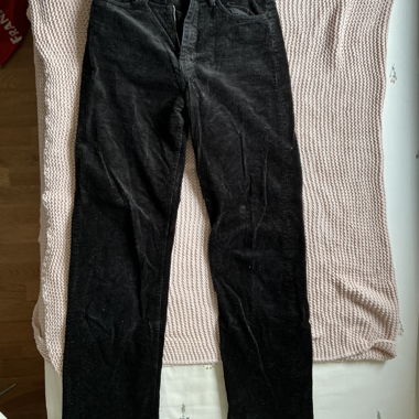 Pantalone in velluto a coste nero