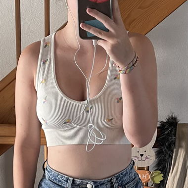 Oberteil/Bustier mit Blumen