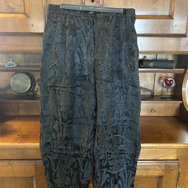 Black Jacquard Pants