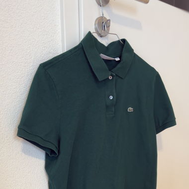 Polo lacoste vert (f)