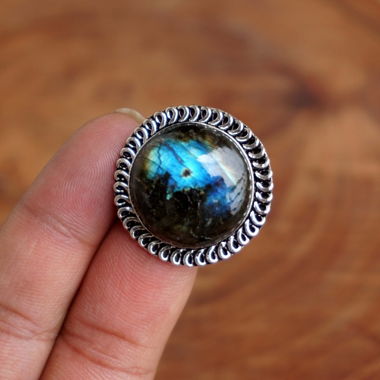 Bague avec labradorite / Labradorite ring