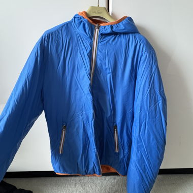 Veste matelassée bleu/orange double-face
