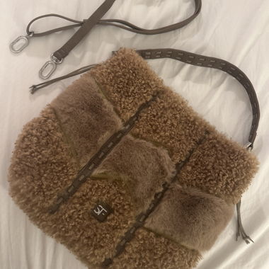 SURI FREY faux fur shoulder bag in brown